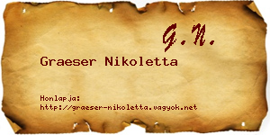 Graeser Nikoletta névjegykártya